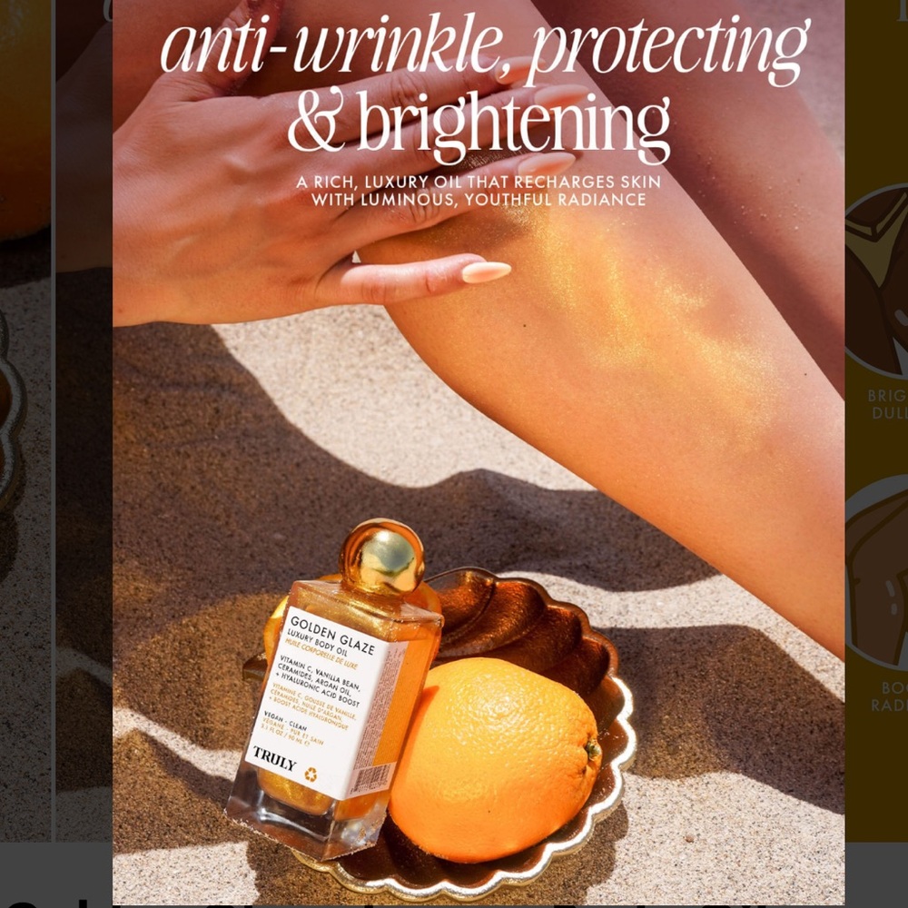 TRULY Golden Glaze Luxury Body Oil - Gold - Picture 6 of 8